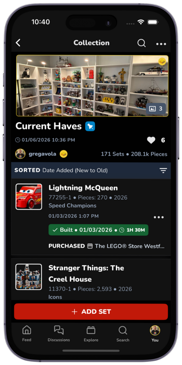 Collection management screenshot