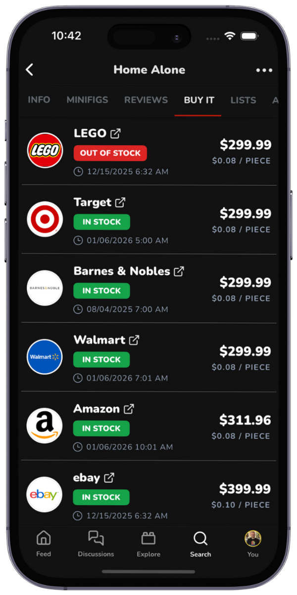 Check Prices of LEGO® Sets