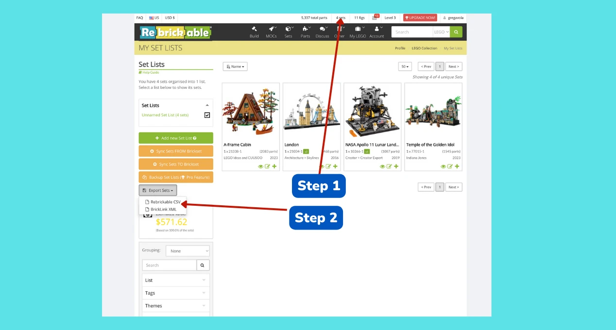 rebrickable instructions