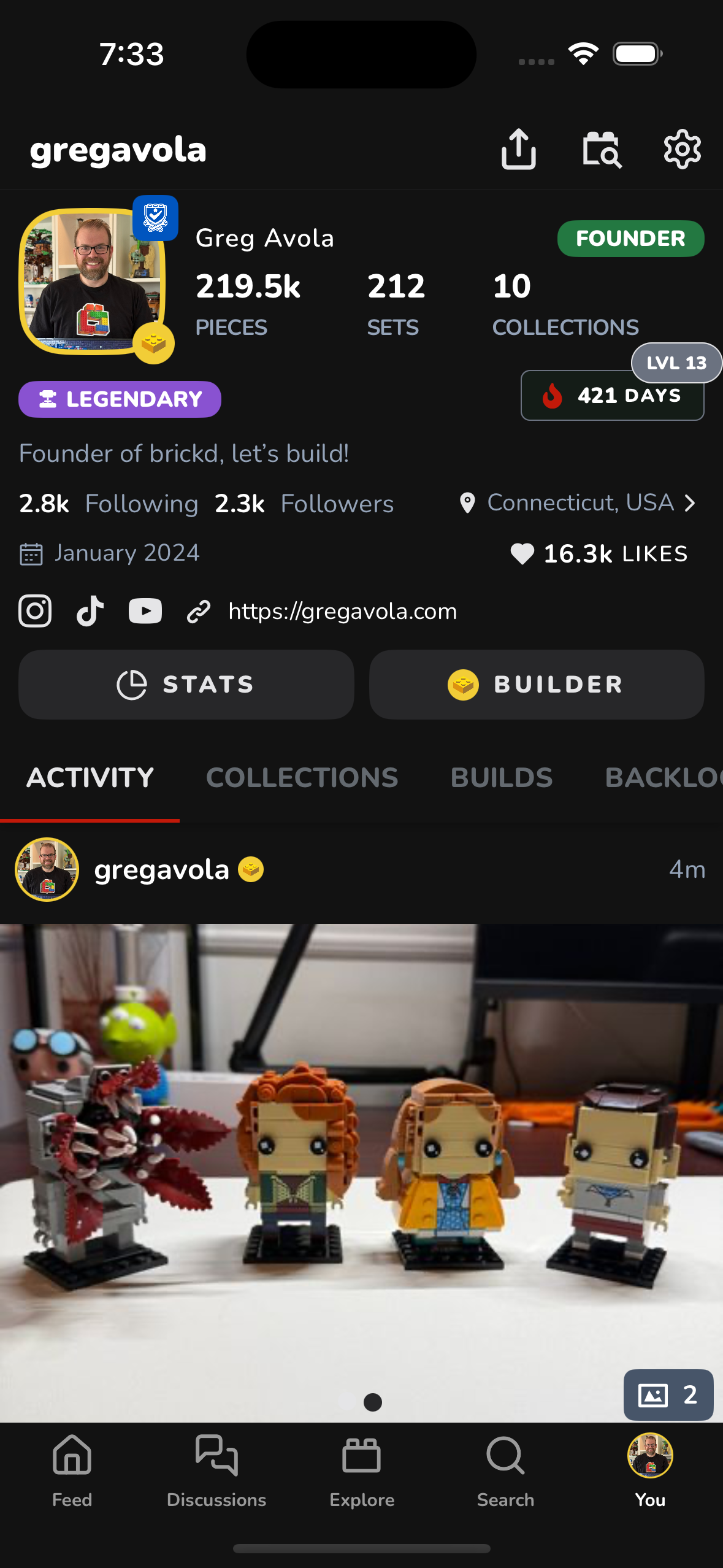 Profile page overview